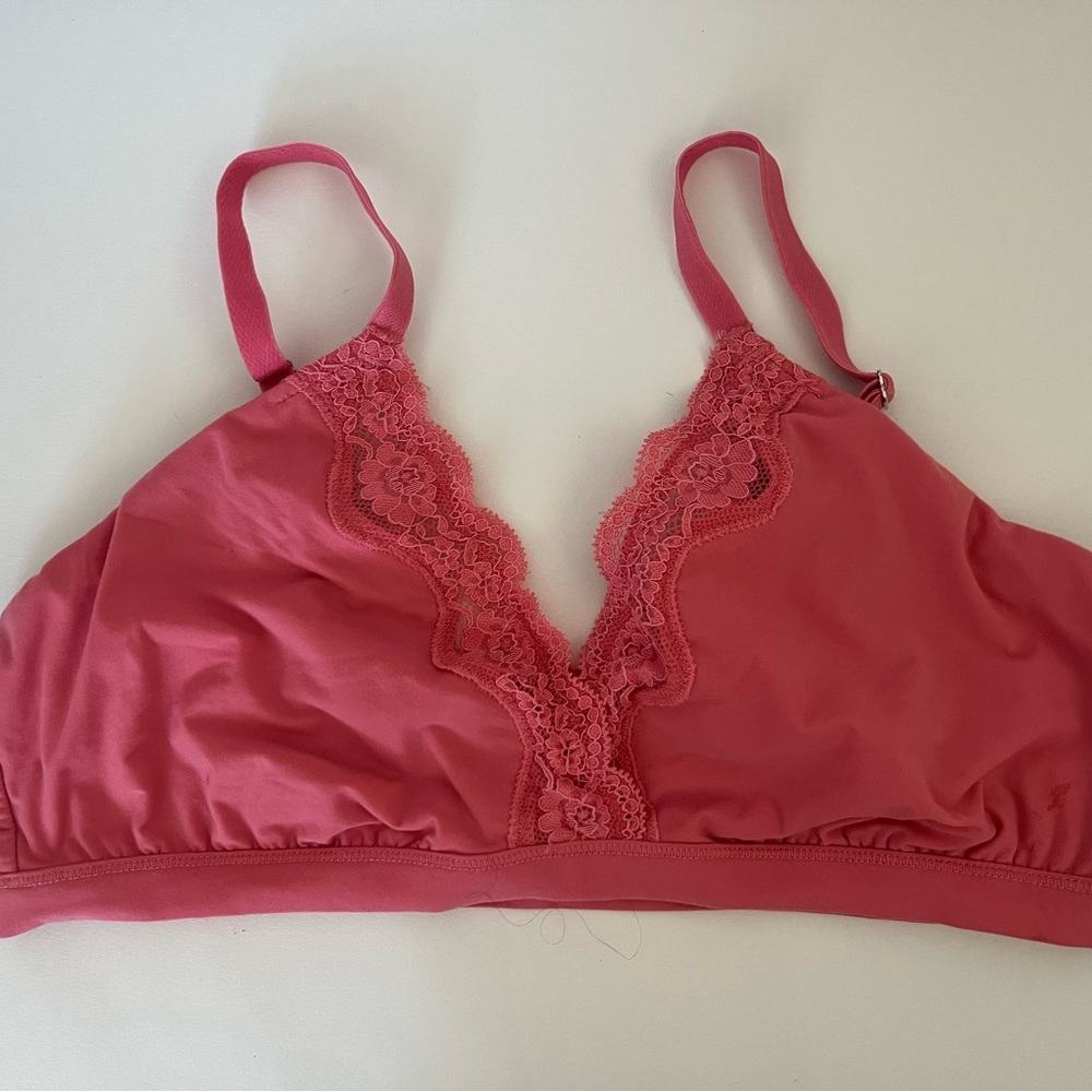 Auden Lace Detail Bralette - coral NWOT!
